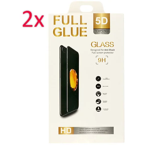  2x zaščitno kaljeno steklo 5D Full Glue za Honor X6a / X8a - črno