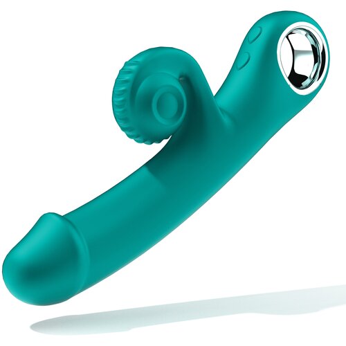 SuperLove Double Lust Snail Realistic Vibrator Green Slike