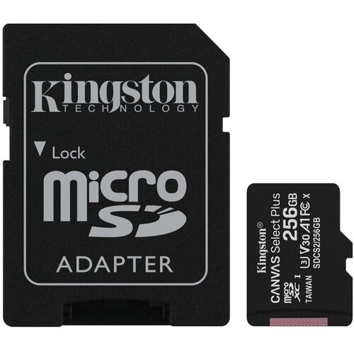 Kingston 256GB micSDXC Canvas Select Plus 100R A1 C10 Card + ADP, EAN: 740617298710 Cijene
