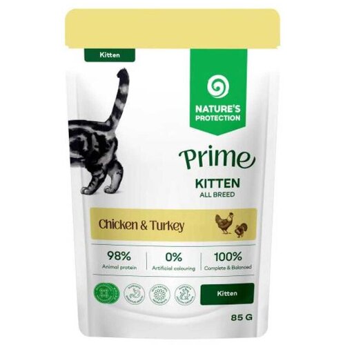 Nature&amp;#039;s Protection Nature&amp;#039;s Protetcion Vlažna hrana za mačke, Piletina i ćuretina, 85 g Slike