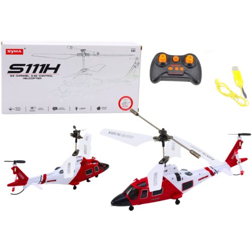  Helikopter na daljinsko upravljanje Gyroscope Syma S111H - crveno/bijeli Cene