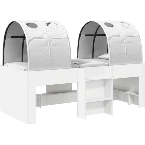  Krevet s Tunnels 4 pcs Bijela Konstruirano drvo - Bijela Cene