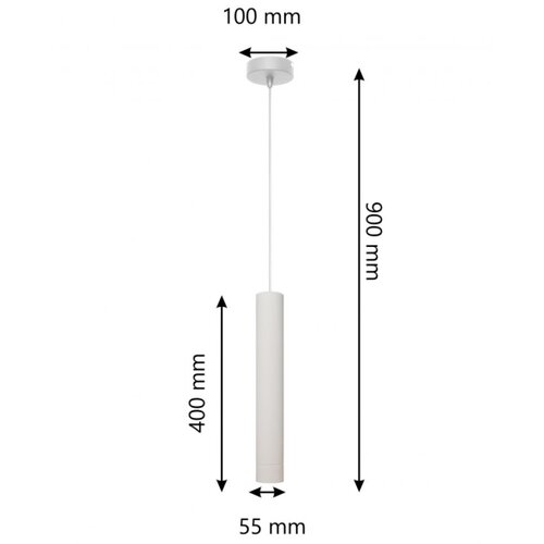  LED luster na sajli TUBA 1xGU10/4,8W/230V siva/mat hrom Slike