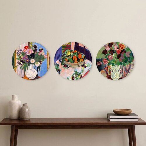 WALLXPERT 3YMDF11890 Multicolor Decorative MDF Painting (3 Pieces) Cene