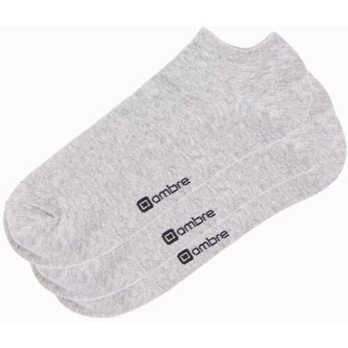 Ombre Men&amp;#039;s foot socks 3-pack - grey melange Slike