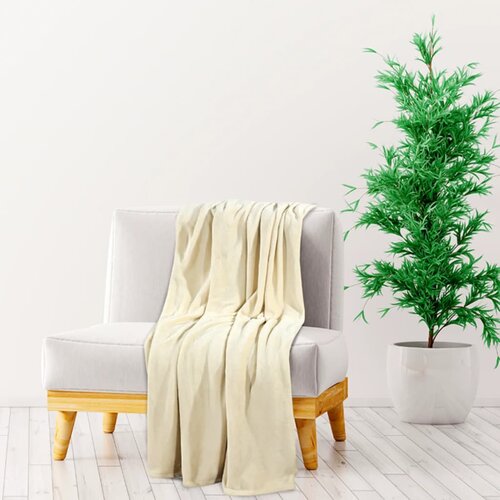 vidaXL Odeja krem 150x200 cm poliester Cene