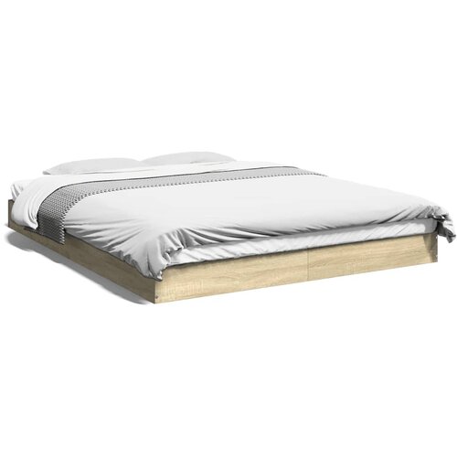 VidaXL Okvir za krevet boja hrasta 150x200 cm konstruirano drvo Slike