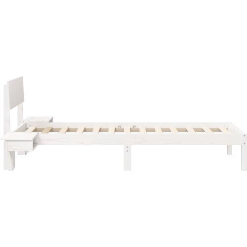  Krevet s okvirima i noćnim ormarićima Bijelo 75 x 190 cm Slike