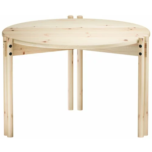 Karup Design Okrogla mizica iz masivnega bora v naravni barvi ø 60 cm Sticks –