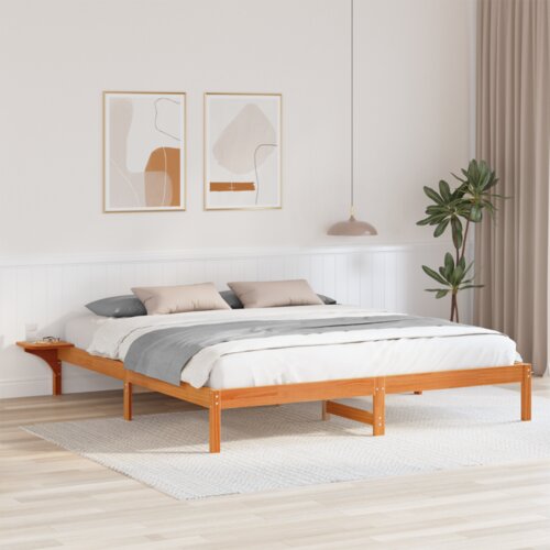  Konstrukcija postelje Voskast rjav 200 x 200 cm, (5000126476) Cene