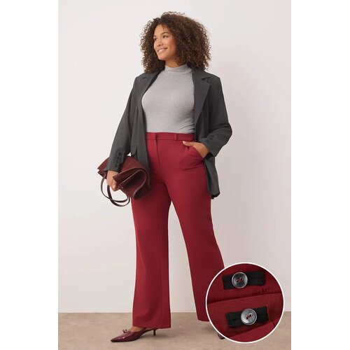 Trendyol Ženske pantalone Tbbaw26Ar00010, Bordo Slike