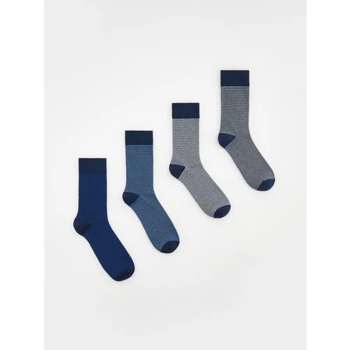 Reserved - Komplet od 4 para prugastih čarapa - mornarsko plava