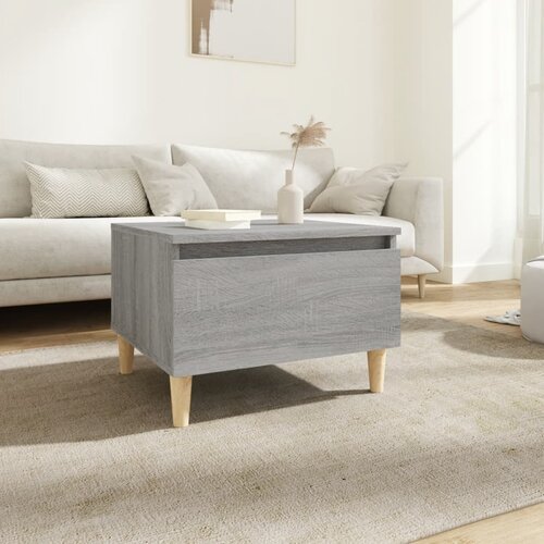 VidaXL Stranska mizica siva sonoma 50x46x35 cm inženirski les Slike