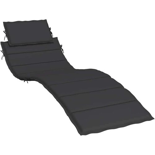 vidaXL jastuk za ležaljku za sunčanje crni 186 x 58 x 3 cm Cijene