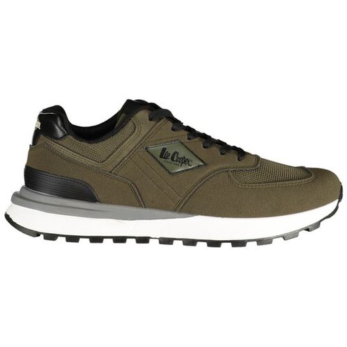 Lee Cooper mu&amp;scaron;ke tenisice LCM628405 s crnim detaljima maslinastozelene Slike