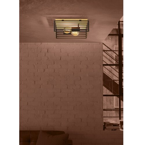 Eglo 390163 - plafonska svetiljka cidraz 2xE27/40W/230V crna/braon Slike