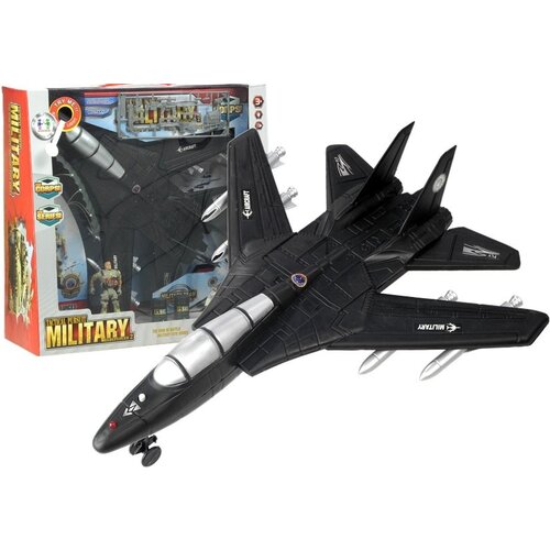 Vojni zrakoplov Jet Fighter sa zvukovima i svjetlima - crni Cijene