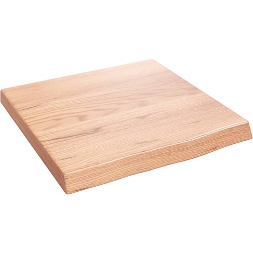 vidaXL Stenska polica svetlo rjava 40x40x4 cm trdna hrastovina Cene