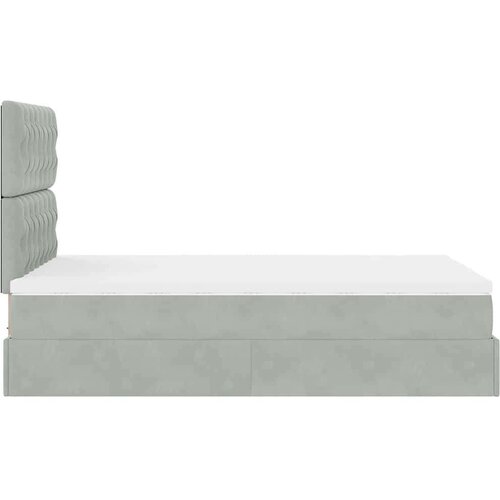 VidaXL okvir kreveta s madracima svijetlosivi 120x200cm bar&amp;scaron;unasti Slike