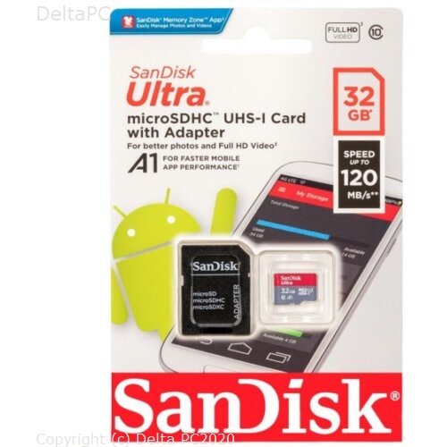 MEM SD MICRO 32GB SanDisk Ultra A1 U1 Slike