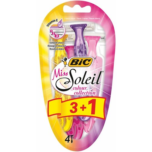 Bic Miss Soleil color collection ženski brijač sa 3 oštrice 3+1 kom Cene