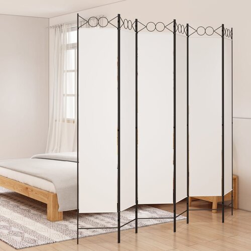 vidaXL Sobna pregrada sa 6 panela bijela 240x220 cm od tkanine Cijene