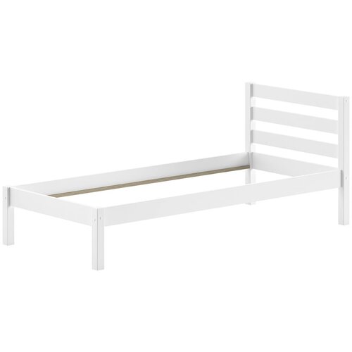 Vipack Bela otroška postelja iz masivnega bora brez letvenega dna 90x200 cm Pino – Cene