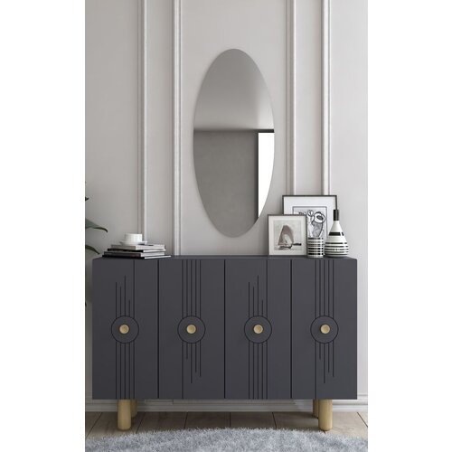 Hanah home Konzolni sto Fraud Bohem KM120, 120x75x29.6 cm, Antracit Cene