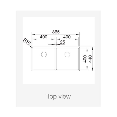 Blanco sudoper CLARON 400/400-U InFino INOX 18/10, bez dalj.upr. Slike