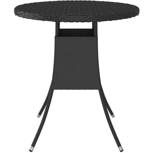  Vrtni stol crni 70 x 70 x 73 cm od poliratana Slike
