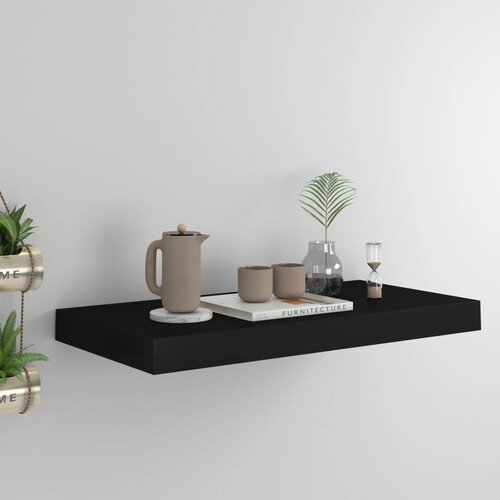 VidaXL Plutajuća zidna polica crna 50 x 23 x 3,8 cm MDF Slike