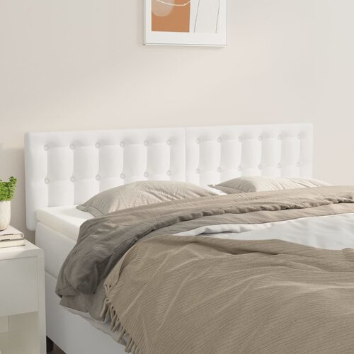  Uzglavlja bijela 144x5x78/88 cm od umjetne kože Cijene
