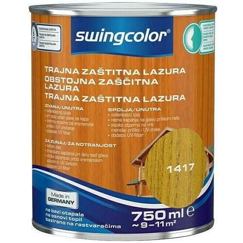 SWINGCOLOR Obstojna zaščitna lazura (barva: češnja, 0,750 l) Cene