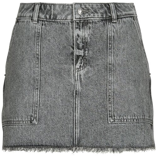 Michael Kors FRAYED DENIM MINI SKIRT Siva Slike