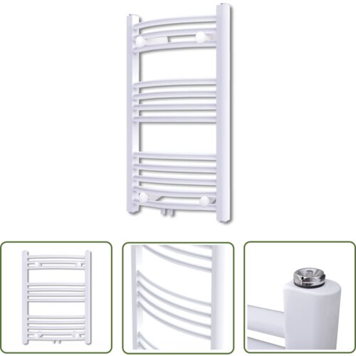 The Living Store Kopalniški cevni radiator za centralno ogrevanje zaobljen 500x764 mm - Cevni Radiator, (21745128) Cene