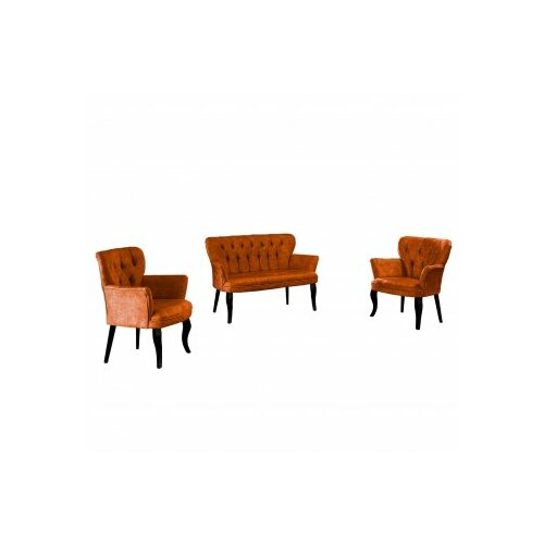 Atelier Del Sofa sofa i dve fotelje paris black wooden tile red Slike