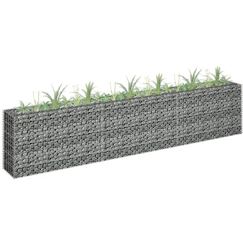 vidaXL Visoka greda gabion pocinkano jeklo 270x30x60 cm, (20618705) Cene