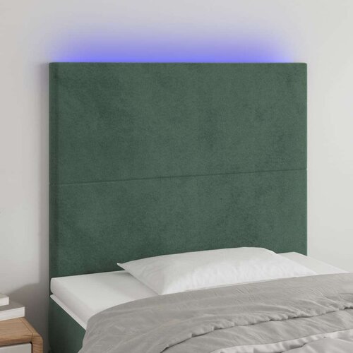  Posteljno vzglavje temno zeleno 80x5x118/128 cm žamet, (20932748) Cene
