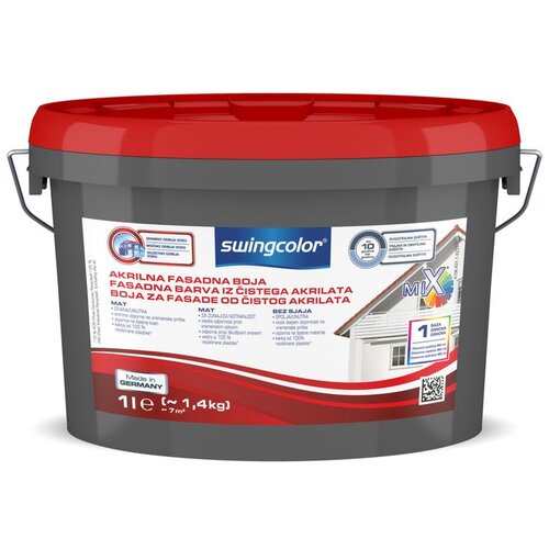 SWINGCOLOR Fasadna barva iz čistega akrilata (barva: bela, 1 l, mat) Cene