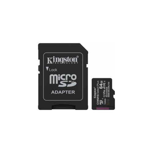  Micro SD card Kingston 64 GB SDCS3/64GB Class10 Canvas Select Plus SD adapter;100MBs Read,Class 10 UHS-I Cijene