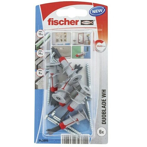 Fischer Duoblade Set gips-kartonskih tipli (12 -dij., S vijcima/kukama, Najlon) Cijene