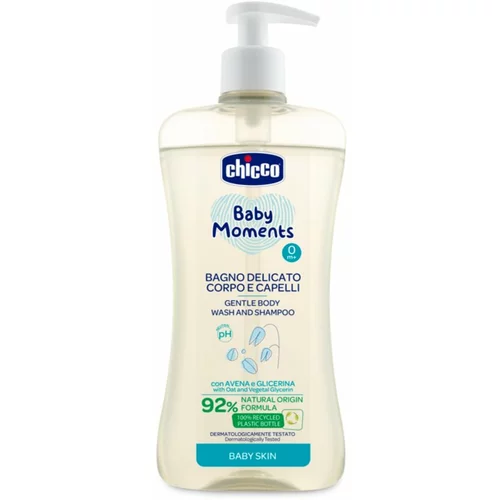 Chicco Baby Moments nježni šampon za djecu za kosu i tijelo 500 ml
