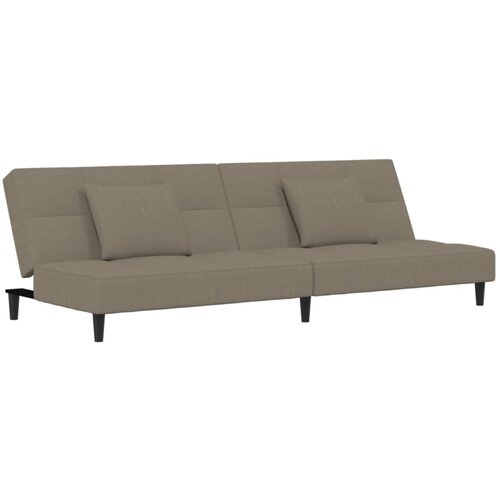 Maison Chic kavč - Sofa - Kanape dvosed z ležiščem in dvema blazinama svetlo siv žamet, (21727676) Cene