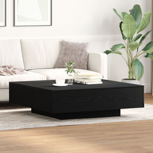 vidaXL Stolić za kavu Crni hrast Drvo 100 x 100 x 31 cm Izdržljiv Cijene