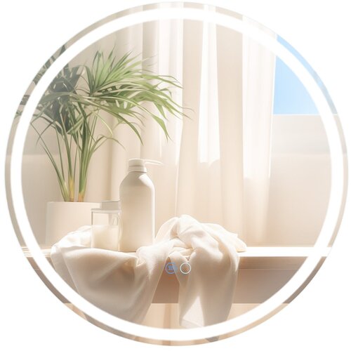Costway Kopalni&amp;scaron;ko ogledalo z osvetlitvijo Okroglo ogledalo 60 cm, (5000357831) Slike