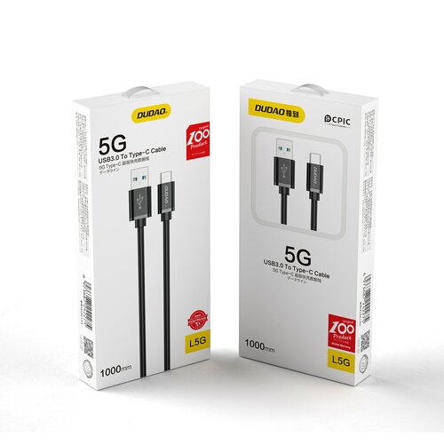 Dudao Kabel za punjenje L5G USB - A / USB - C - Crna / 1m Cijene