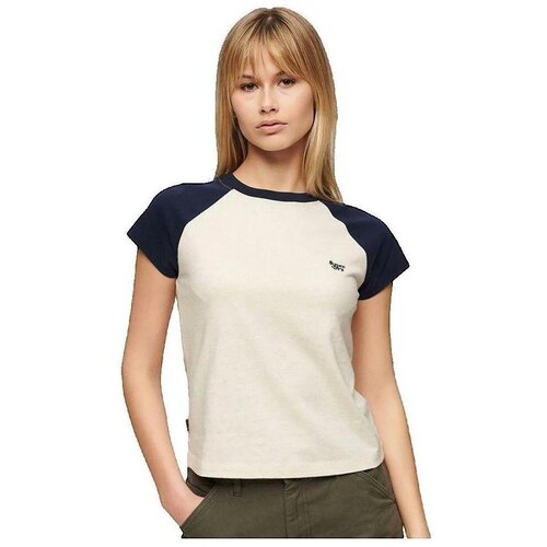 Superdry Majice s kratkimi rokavi T-shirt Essential Logo Raglan Bež Cene