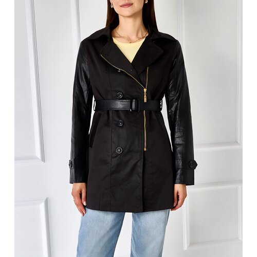 Gemre Black coat with detachable bottom Eduardo Cene