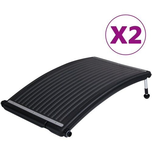  Zakrivljeni solarni paneli za grijanje bazena 2 kom 110 x 65 cm Slike