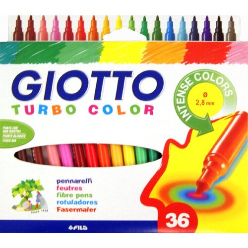  Flomasteri GIOTTO TURBO COLOR / 36 boja (slikarski pribor za crtanje) Slike
